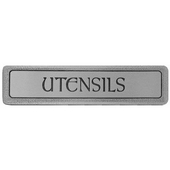  Kitchen ID Collection 4'' Wide (Horizontal) ''Utensils'' Cabinet Pull in Antique Pewter, 4'' W x 7/8'' D x 7/8'' H