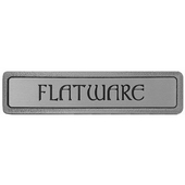  Kitchen ID Collection 4'' Wide (Horizontal) ''Flatware'' Cabinet Pull in Antique Pewter, 4'' W x 7/8'' D x 7/8'' H