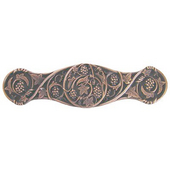  Tuscan Collection 4'' Wide Grapevines Cabinet Pull in Antique Copper, 4'' W x 7/8'' D x 1'' H