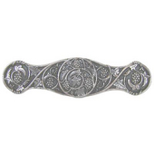  Tuscan Collection 4'' Wide Grapevines Cabinet Pull in Brite Nickel, 4'' W x 7/8'' D x 1'' H