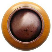  Classic Collection 1-1/2'' Diameter Plain Dome Maple Wood Round Knob in Antique Copper, 1-1/2'' Diameter x 1-1/8'' D