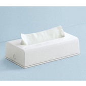  Rectangle Tissue Box Holder, 10-1/10'' L x 5-1/10'' W x 2-2/5'' H, White