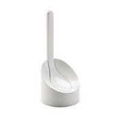  Free Standing Toilet Brush Holder, 5-9/10'' L x 13-1/10'' W x 0'' H, White