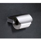  Wall Mounted Chrome Toilet Paper Holder with Cover, 5-9/10'' L x 4-1/5'' W x 3'' H, Chrome
