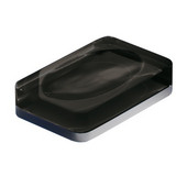  Rectangle Resin Soap Holder, 4-7/10'' L x 3-1/10'' W x 0-9/10'' H, Anthracite