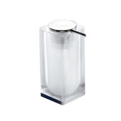  Square Resin Soap Dispenser, 2-9/10'' L x 2-9/10'' W x 6-1/5'' H, Transparent