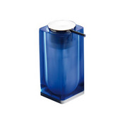  Square Resin Soap Dispenser, 2-9/10'' L x 2-9/10'' W x 6-1/5'' H, Blue
