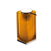  Square Resin Soap Dispenser, 2-9/10'' L x 2-9/10'' W x 6-1/5'' H, Orange