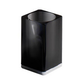  Square Resin Toothbrush Holder, 2-9/10'' L x 2-9/10'' W x 4-9/10'' H, Anthracite