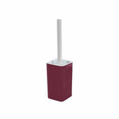  Free Standing Square Resin Toilet Brush Holder, 3-3/5'' L x 3-3/5'' W x 15-7/10'' H, Ruby red