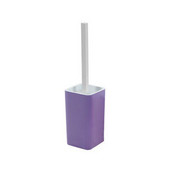  Free Standing Square Resin Toilet Brush Holder, 3-3/5'' L x 3-3/5'' W x 15-7/10'' H, Lilac