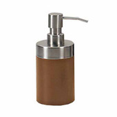  Gedy Soap Dispenser, 6-2/5'' H x 2-4/5'' W x 2-4/5'' D, Walnut
