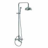  Fima Wall Mounted Tub/Shower Faucet With Rainhead And Hand Shower Set, 92-1/10'' H x 11-4/5'' D x 7-4/5'' W, Old Bronze