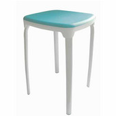  Gedy Paride Collection Bathroom Stool, White, 11-3/7''W x 11-3/7''D x 18-1/5''H