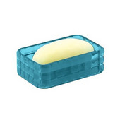  Resin Soap Holder, 5-1/10''W x 3-1/5''D x 1-3/5''H, Turquoise