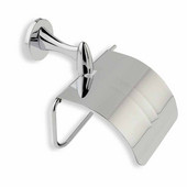  Wall Mounted Chrome Toilet Roll Holder with Cover, Chrome