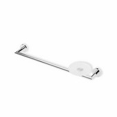  Wall Mounted Chrome 19 Inch Towel Bar with Soap Dish, Chrome