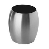  Round Stainless Steel Toothbrush Holder, 3-1/2'' L x 3-1/2'' W x 3-9/10'' H, Brushed Steel