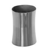  Round Stainless Steel Toothbrush Holder, 2-7/10'' L x 2-7/10'' W x 3-9/10'' H, Brushed Steel