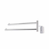  Wall Mounted Chrome Double Towel Bar, Chrome