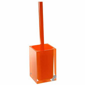  Gedy Toilet Brush Holder, 14-7/10'' H x 3-4/5'' W x 3-4/5'' D, Orange