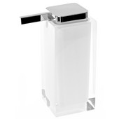  Gedy Soap Dispenser, 6-3/10'' H x 2-7/10'' W x 4-2/5'' D, White