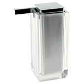  Gedy Soap Dispenser, 6-3/10'' H x 2-7/10'' W x 4-2/5'' D, Silver