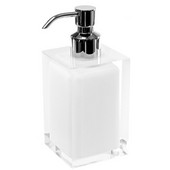  Gedy Soap Dispenser, 6-3/10'' H x 2-7/10'' W x 2-7/10'' D, White