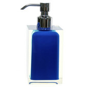  Gedy Soap Dispenser, 6-3/10'' H x 2-7/10'' W x 2-7/10'' D, Blue