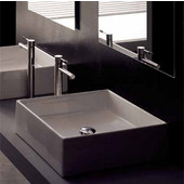  Teorema 8031 Above Counter Bathroom Sink in White, 18-1/10'' x 18-1/10''