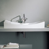  Tsunami 90-R Above Counter Bathroom Sink in White, Single Hole; 35-4/5'' x 18-1/10''