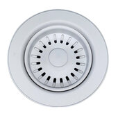  3.5DF Series Kitchen Disposal Flange Drain for Granite Composite Sinks, White, 4-1/2'' Diameter x 1-7/8'' H