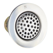  Utility Sink Grid Drain in Polished Silver Finish, For Use with 3'' Commercial Drain Opening, 4-1/2'' Diameter x 3-3/4'' H