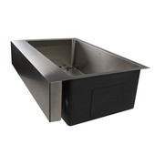  Pro Series Collection Patented Design Undermount Stainless Steel Kitchen Single Bowl Sink with 7'' Apron Front in Brushed Satin Stainless Steel, 32-1/2''W x 21-1/4''D x 10''H