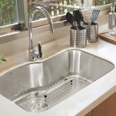  Sconset Collection Single Bowl Oblong Undermount Premium 304 16-Gauge Stainless Steel Kitchen Sink, 31-1/2'' W x 20-1/2'' D x 9'' H