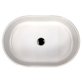  Regatta Collection 23'' W Orta Italian Fireclay Oval Bathroom Vanity Vessel Sink in Matte White, 23-3/4'' W x 15-3/4'' D x 5'' H