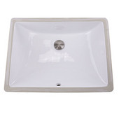  Great Point Collection Undermount Ceramic Bathroom Sink in White, 20'' W x 15'' D x 7-1/2'' H