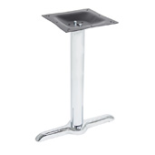  2000-CHS Series End-Style Table Base Stamped Steel, Base Spread 5'' W x 22'' D, Dining Height 28-1/4'' H, Smooth Chrome
