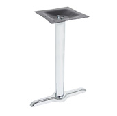  2000-CHS Series End-Style Table Base Stamped Steel, Base Spread 5'' W x 22'' D, Bar Height 40-1/4'' H, Smooth Chrome