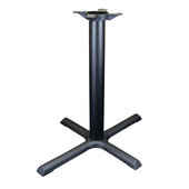  2000 Series Signature Line Style X Table Base 24'' x 30'' Table Height in Black Matte, Base Spread: 24'' W x 30'' D, Spider Spread: 9'' Diameter, Height: 28-1/4'' H, Available in Multiple Sizes
