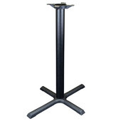  2000 Series Signature Line Style X Table Base 24'' x 30'' Bar Height in Black Matte, Base Spread: 24'' W x 30'' D, Spider Spread: 9'' Diameter, Height: 40-1/4'' H, Available in Multiple Sizes