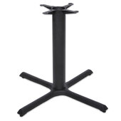  2000 Series Table Height Base, 36'' x 36'', Style X, 28'' High, Black Matte