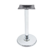  3000-CHS Series Round Table Base Stamped Steel, Base Spread 18'' Diameter, Bar Height 40-1/4'' H, Smooth Chrome