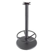  3000 Series Signature Line Flat Style Table Base 22'' Round Bar Height with Foot Ring in Black Matte, Base Spread: 22'' Diameter, Spider Spread: 9'' Diameter, Height: 40'' H, Available in Multiple Sizes