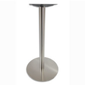  4000 Series Turin Line Bar Height Round Base, 42-1/2'' H, 17'' Base Spread, Brushed Stainless Steel