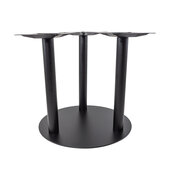  4000-TRI Series Positano Line Round Table Base, 28-1/2'' Table Height, Black Powder Coated Finish