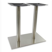  5000 Series Verona Line Table Height Rectangular Base, 28-3/8'' H, 16'' x 28'' Base Spread, Brushed Stainless Steel