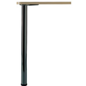  Bremen Single Table Leg, 2'' Dia., 27-3/4''H, Black Matte