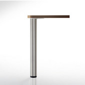  Heidelberg Single Table Leg, 3'' Diameter x 27-3/4''H, Brushed Steel