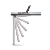  Click Table Leg 2'' Diameter in Aluminum Finish (Ribbed Material)